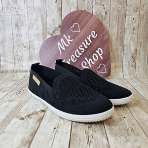 Tommy Bahama Women's Black Knit Slip On Memory Foam Boat Shoe Sneaker 7.5